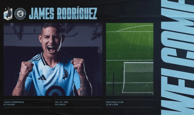 b体育官网-官方：J罗加盟美职联俱乐部明尼苏达联，双方签约至今年12月